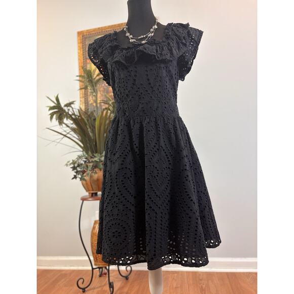 RYE GRASS Women Dress Sm Boho Vacation Resort Wear Sleeveless Pullover Ruffle - Picture 2 of 10